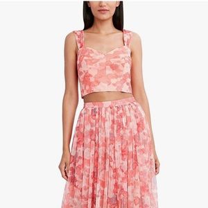 BCBGMAXAZRIA Women's Cropped Sleeveless V‑Neck Bra Top – 100% Polyester, Zipper Back - View #3